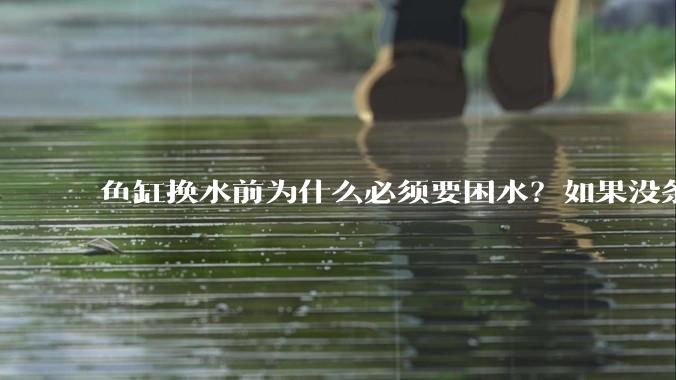 鱼缸换水前为什么必须要困水？如果没条件困水怎么办？